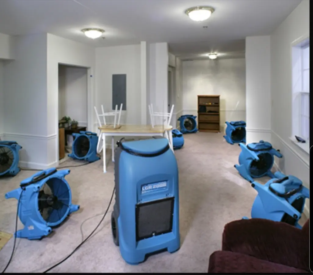 Air movers and dehumidifier setup for Water Extraction & Removal in Richfield